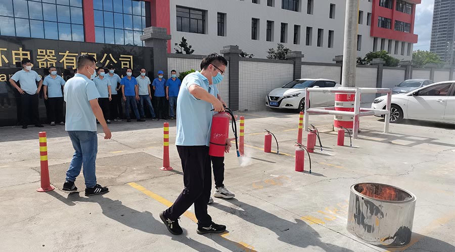 安全生產(chǎn)不松懈！金環(huán)電器開展消防應(yīng)急救援演練