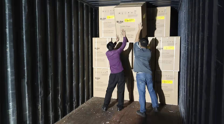 挑燈夜戰(zhàn)，順利完成客戶Argos的滾筒干衣機(jī)出貨