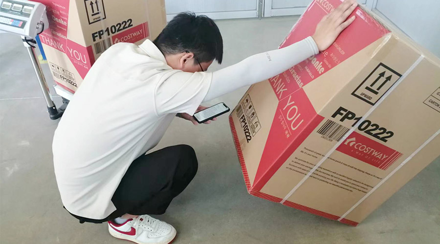 實(shí)況直擊！客戶北美COSTWAY開展衣物烘干機(jī)驗(yàn)貨